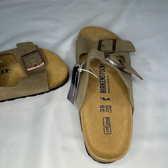 NWT Birkenstock Arizona Taupe Size 8 8.5 39 Soft footbed - Picture 4 of 5